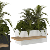 Urban Furniture Bench with Plants