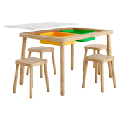 FLISAT Childrens Table and Stool IKEA