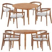 Cullen Shiitake Sand Round Back Dining Chair