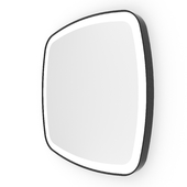 Stylish mirror in a thin frame Iron Shape with backlight