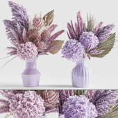 Flower Set 019 purple pampas