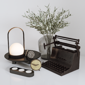 Set - Carrie Table Lamp and Morrissey Typewriter