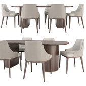 Alaton Chair and Moon Dining Table