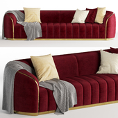 Homary 3-Seater Sofa In Gold Legs