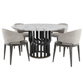 Intreccio Table and Velis Chair by Potocco