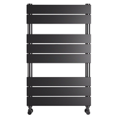 Milan Matt Black 800 x 490 Heated Towel Rail