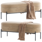 Chloe Contemporary Upholstered Storage Bench LumiSource