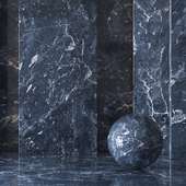 Dark Blue Marble Material 8K (Seamless - Tileable) No 44