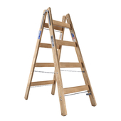 Double-sided wooden step-ladder with rungs KRAUSE STABILO 2x4 170064