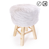 Round stool Atmosphera white