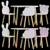Kids Table and Chairs Set by Happy Baby