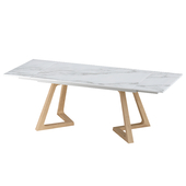 Sorrento White раскладной стол с керамической столешницей