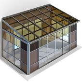 Металлическая застекленная терраса веранда / Metal glazed veranda terrace