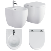 BACK TO WALL WC AND BIDET 48 CM FLO KERASAN