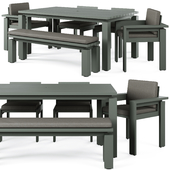 Walker Metal Outdoor Dining Set by Crate and Barrel