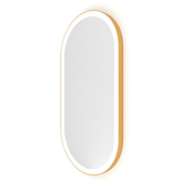 Brass mirror Capsule Gold with front lighting