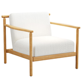 Crate & Barrel Ojai Upholstered Wood Frame Accent Chair