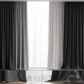 Curtain set and tulle 06