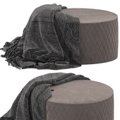 Pouffe with a blanket
