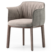 Poltrona Frau Archibald wood chair