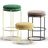 Pouffe Bar And Semi Bar Chairs VENTURA by Cazarina Interiors 3 Colors Version