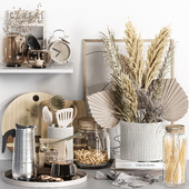 Kitchen accessories023 with dried plants