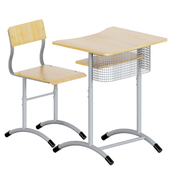DESK ADJUSTABLE DOUBLE EXTRA WITH SHELF AND PERFORATED SCREEN