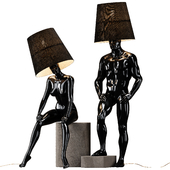 Hommer human lampshade Floor lamp Collection Pose02