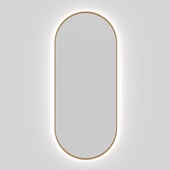 Mirror under brass Capsule Gold with backlight