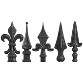 Set of decorative pikes