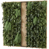 Indoor Wall  Vertical Garden in Wooden Base - Set 638