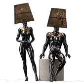 Hommer human lampshade Floor lamp Collection Pose07