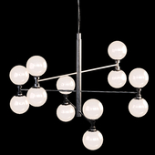 Large light pendant Grover with glass spheres in black