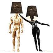 Hommer human lampshade Floor lamp Pose09