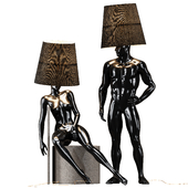 Hommer human lampshade Floor lamp Collection Pose06