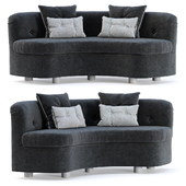 Luna restaurant loveseat LR50 / Double semicircular sofa