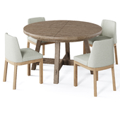 Tuscany Dining Table Layton Chair by pottery barn