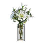 Flower Set 10 / White Lilies Bouquet
