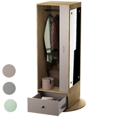 Swivel Mirror with Storage Compartments