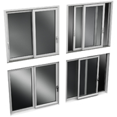 Раздвижные витражные алюминиевые окна /  Sliding Stained Glass Aluminum Windows