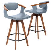 Clemente Swivel Bamboo Counter Stool