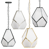 Chandelier Geometry Glass Light Pendant Milk Loft Concept