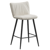 JOIN Counter Stool Black Conical Metal Legs by Dan Form