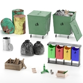 Garbage set \ containers, barrels, bottles (for refilling)