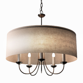 5 - Light Shaded Drum Chandelier