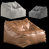 Bean bag chair Vegan Leather Caramel Modern Lounger