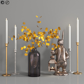 rabbit lantern and vase decorative set04