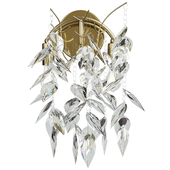 leaf crystal wall sconce