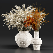 Bouquet Collection 14 - Decorative Branches in Concrete Vases