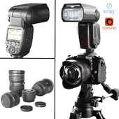 Nikon camera/Flash Canon/Lenses Canon/Tripod